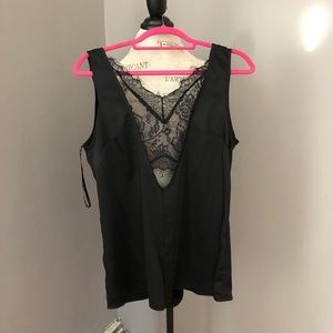 Black Silky lace insert playsuit